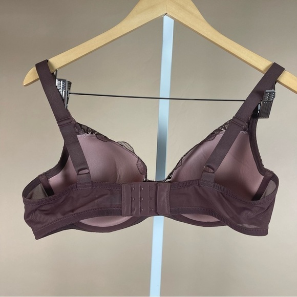 Paramour by Felina 38D Tempting Plush Contoured Bra Color Cocoa - Picture 5 of 11